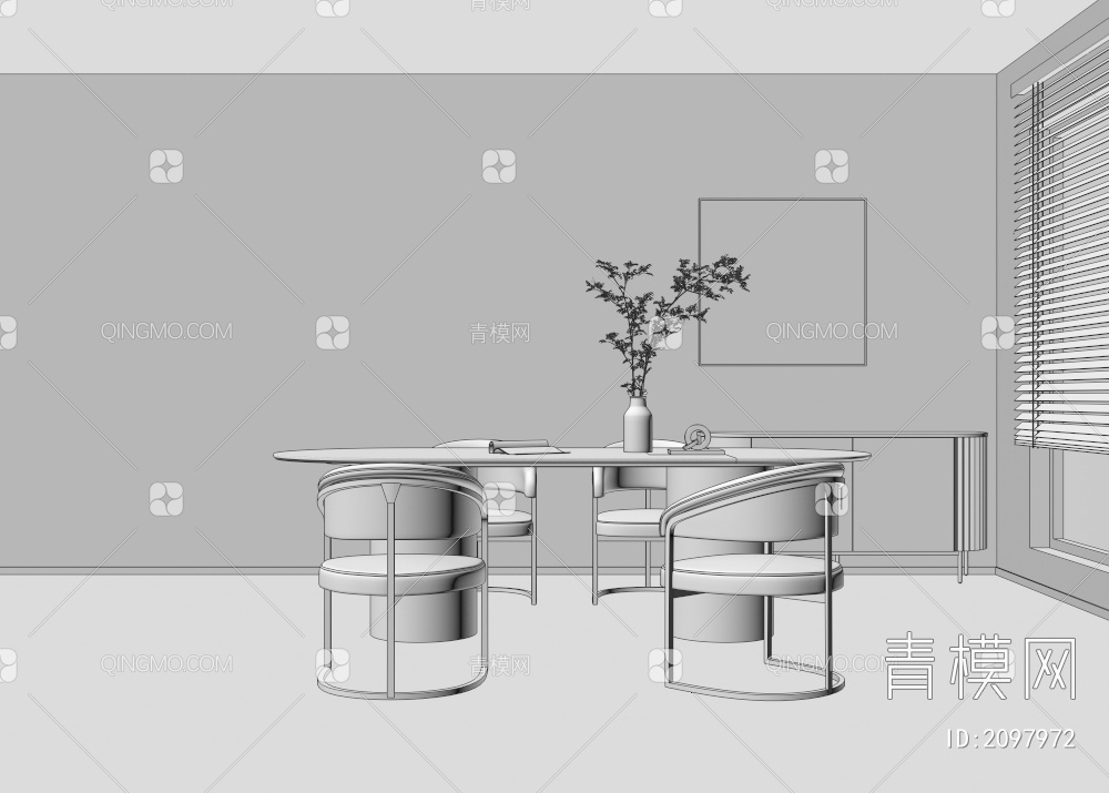 餐桌椅 餐边柜3D模型下载【ID:2097972】