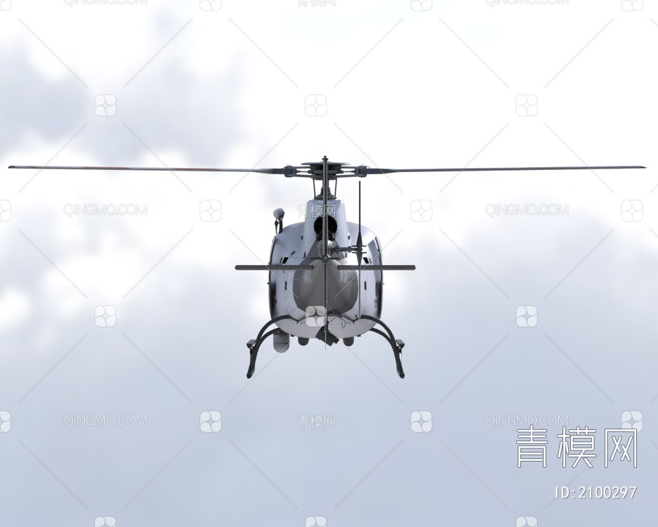 欧洲直升机AS350包含2套涂装3D模型下载【ID:2100297】