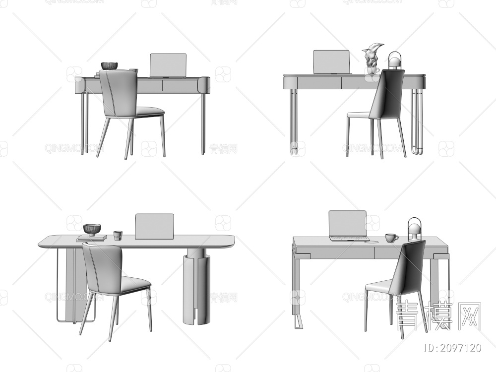 书桌椅3D模型下载【ID:2097120】