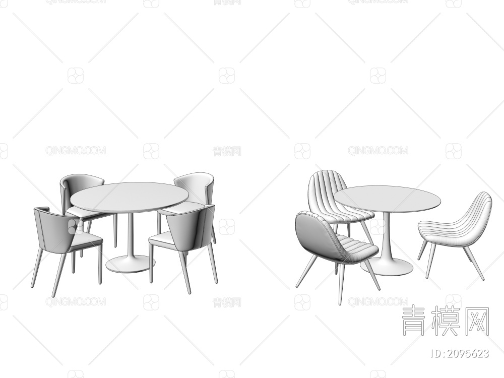 洽谈桌椅 休闲椅3D模型下载【ID:2095623】