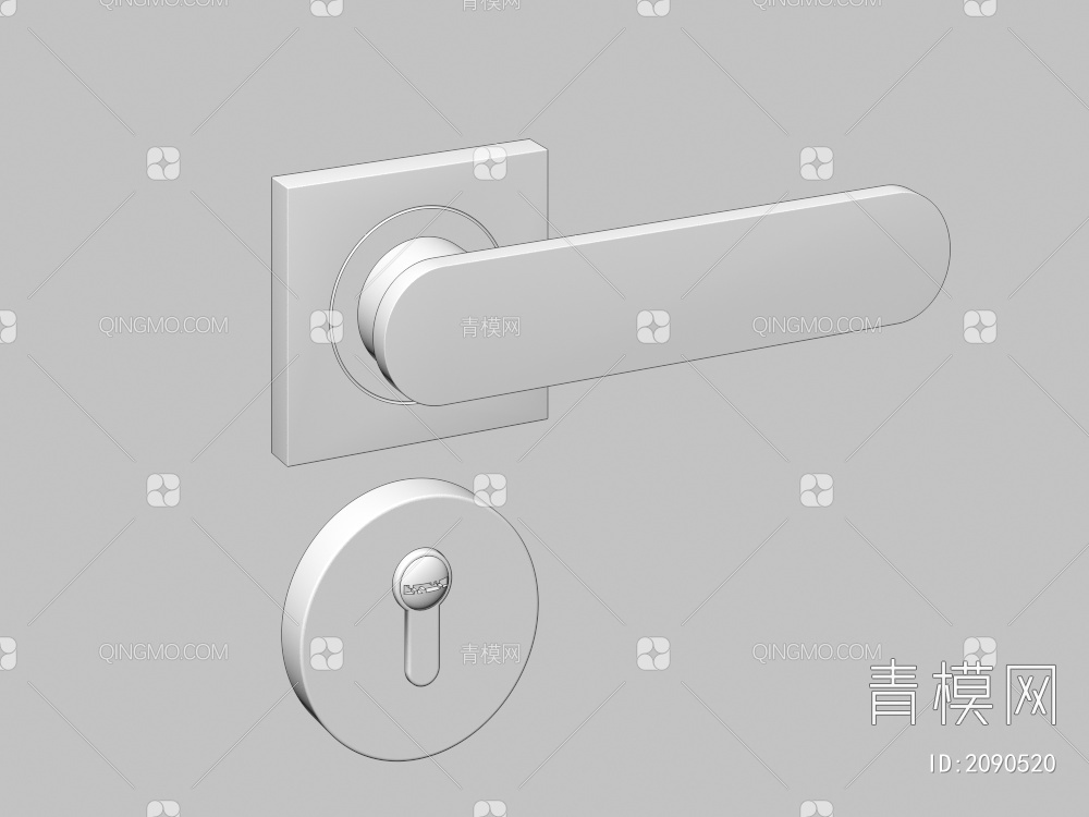 门锁，门具五金，木门配件3D模型下载【ID:2090520】