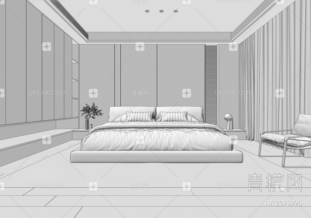 卧室3D模型下载【ID:2098995】