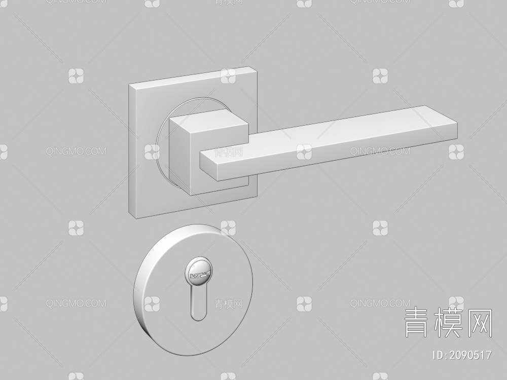 门锁，门具五金，木门配件3D模型下载【ID:2090517】
