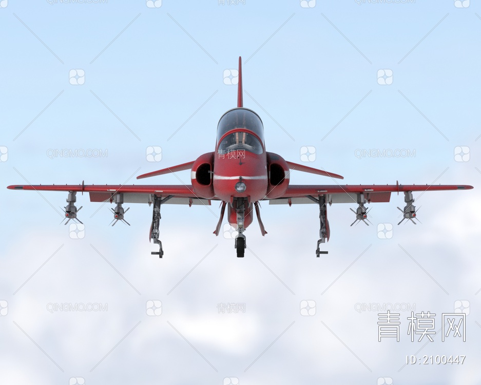 鹰式教练机5套涂装飞机3D模型下载【ID:2100447】