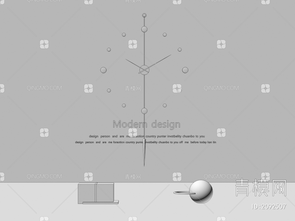 时钟，挂钟，墙钟3D模型下载【ID:2092507】