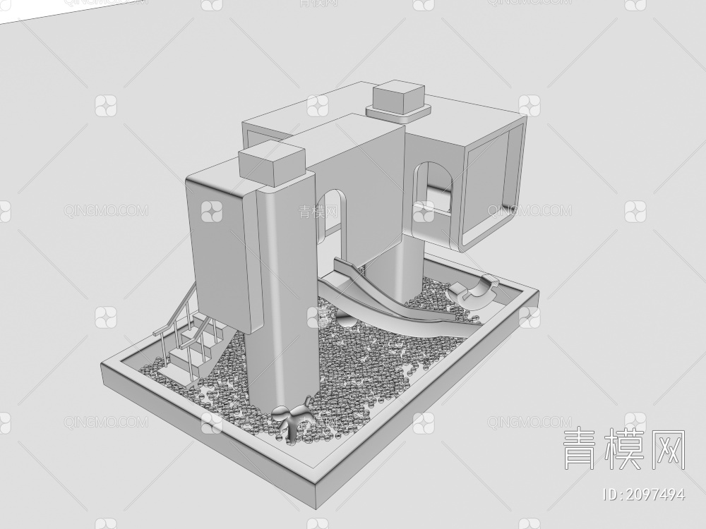 儿童滑梯3D模型下载【ID:2097494】