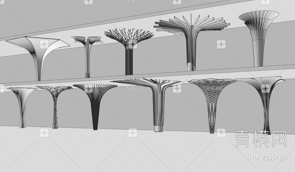 柱子 异形柱子 装饰柱组合3D模型下载【ID:2085160】