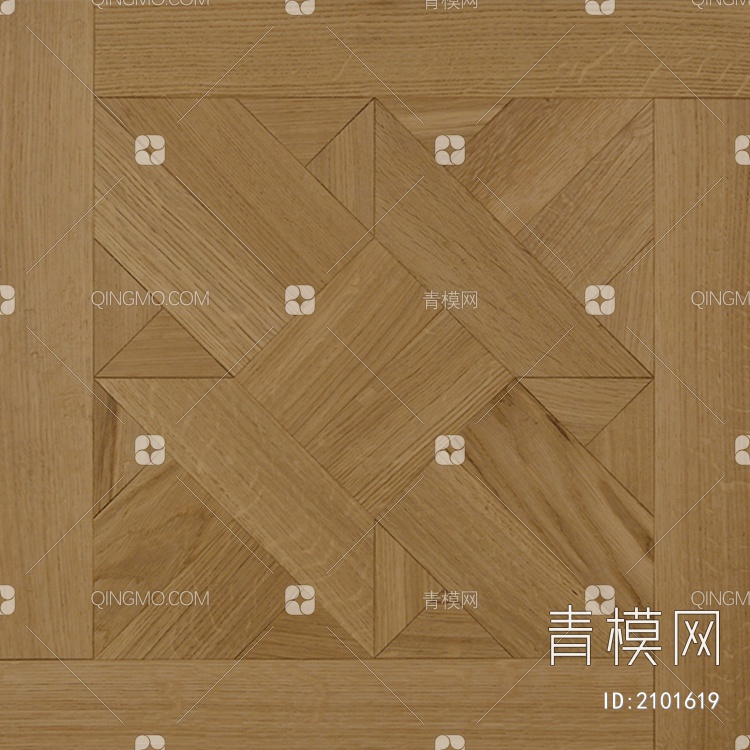 现代美式图案拼花木地板 (贴图下载【ID:2101619】