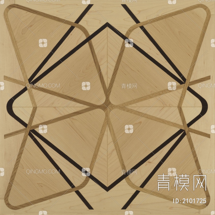 现代美式图案拼花木地板 (贴图下载【ID:2101725】