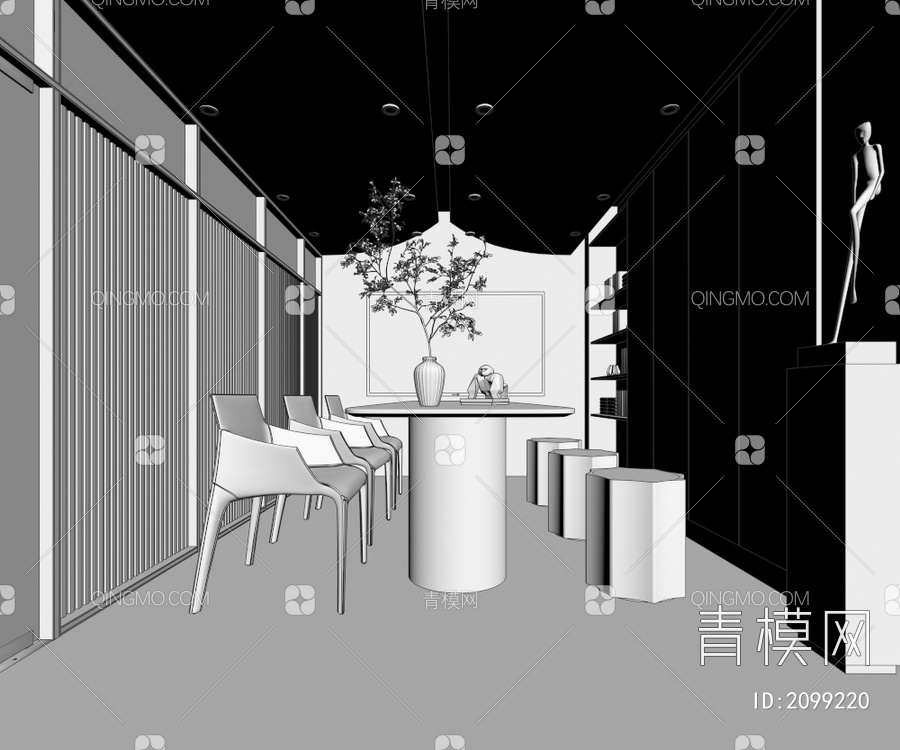 接待室，会议室，办公室3D模型下载【ID:2099220】