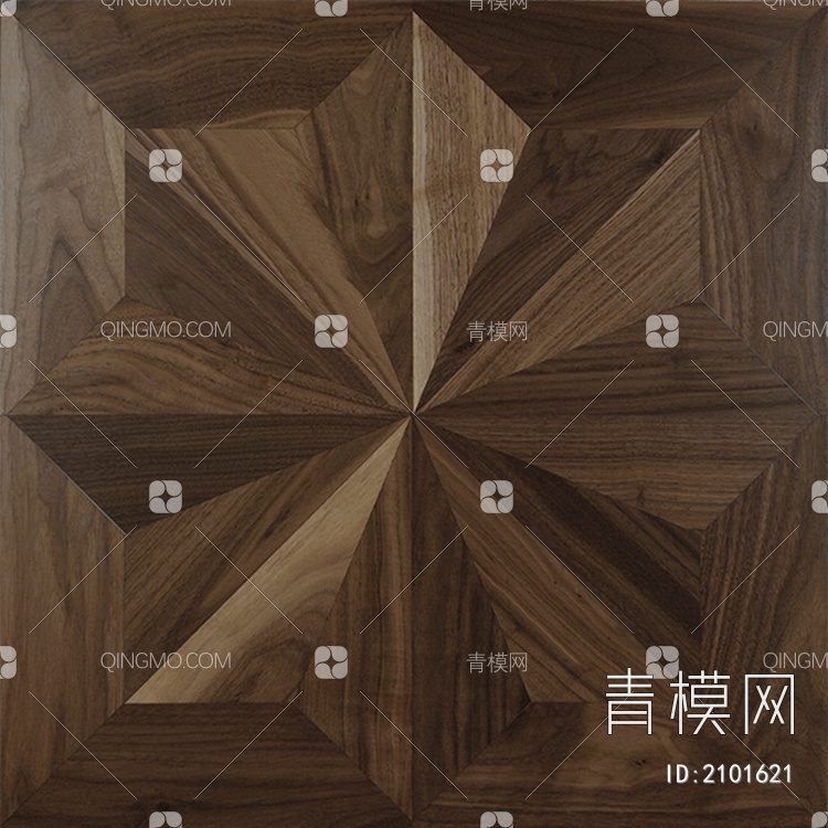 现代美式图案拼花木地板 (贴图下载【ID:2101621】