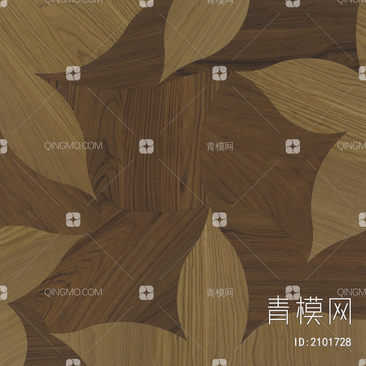 现代美式图案拼花木地板 (贴图下载【ID:2101728】