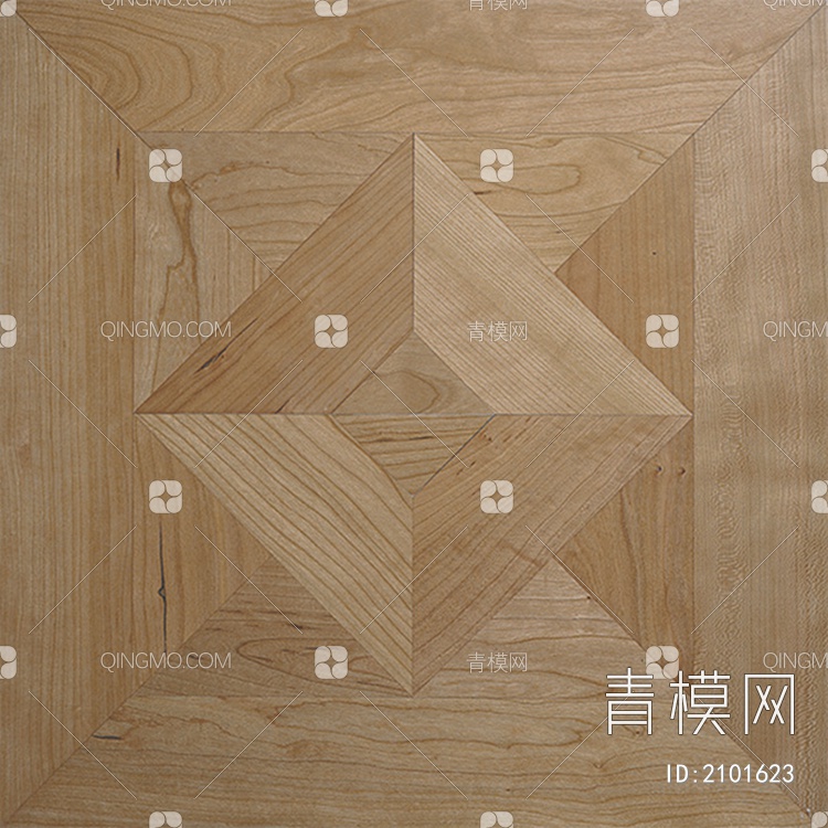 现代美式图案拼花木地板 (贴图下载【ID:2101623】