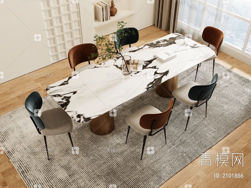 餐桌椅3D模型下载【ID:2101856】