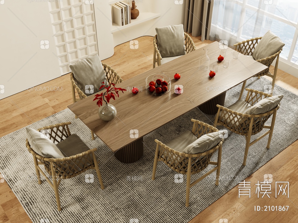 餐桌椅3D模型下载【ID:2101867】