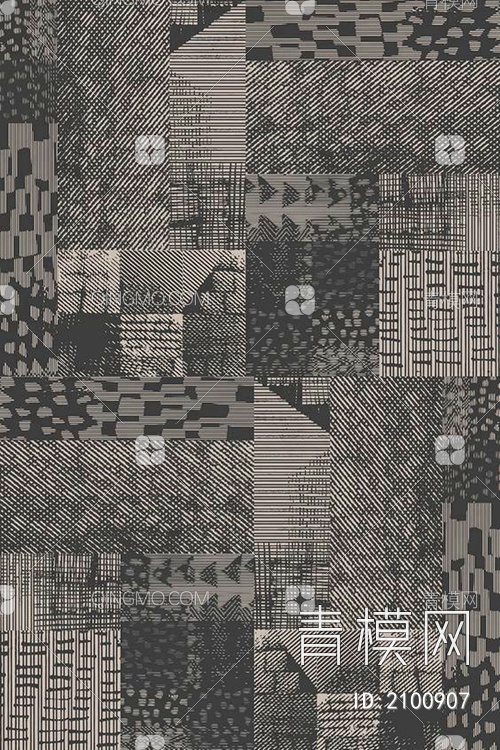 现代抽象地毯 材质贴图下载贴图下载【ID:2100907】