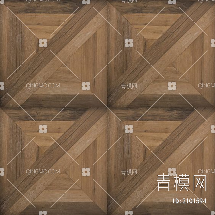 现代美式图案拼花木地板 (贴图下载【ID:2101594】