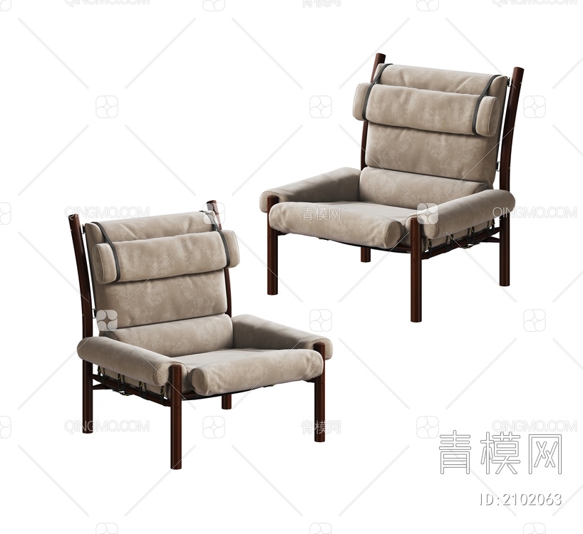 单椅3D模型下载【ID:2102063】