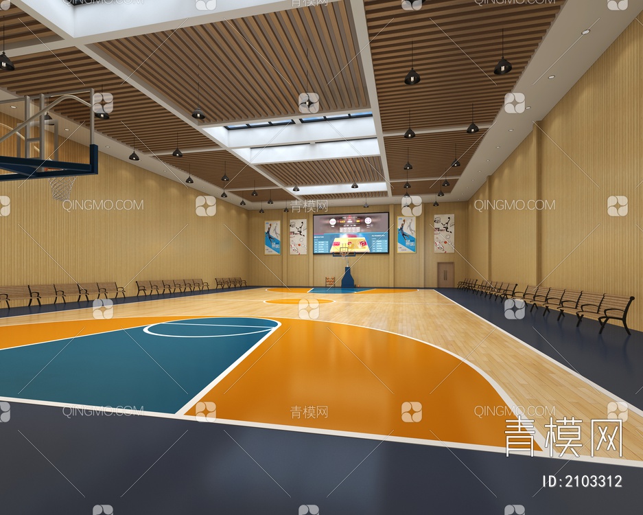 篮球馆3D模型下载【ID:2103312】