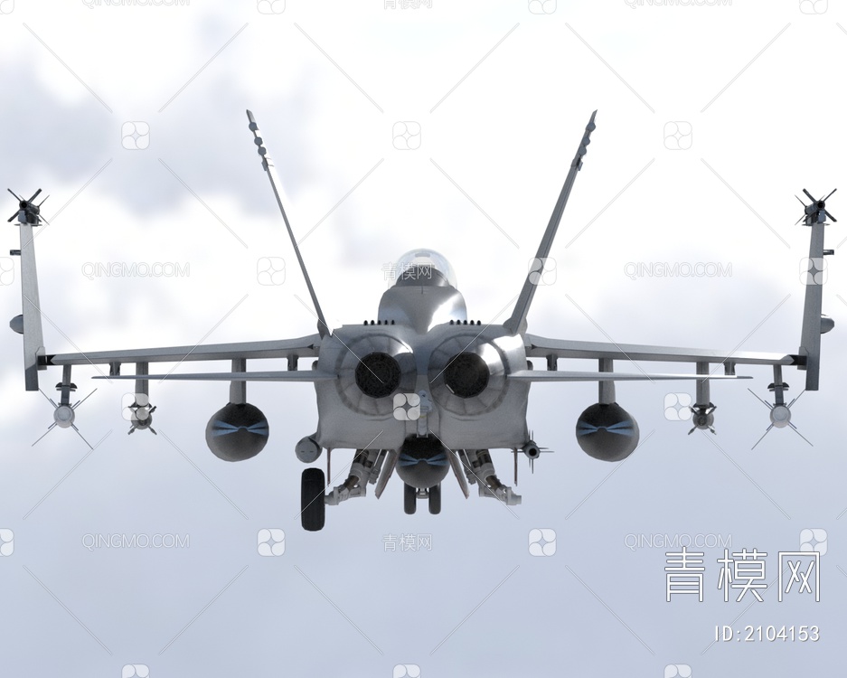 美国空军F18F绿色大黄蜂超音速战机4套涂装3D模型下载【ID:2104153】
