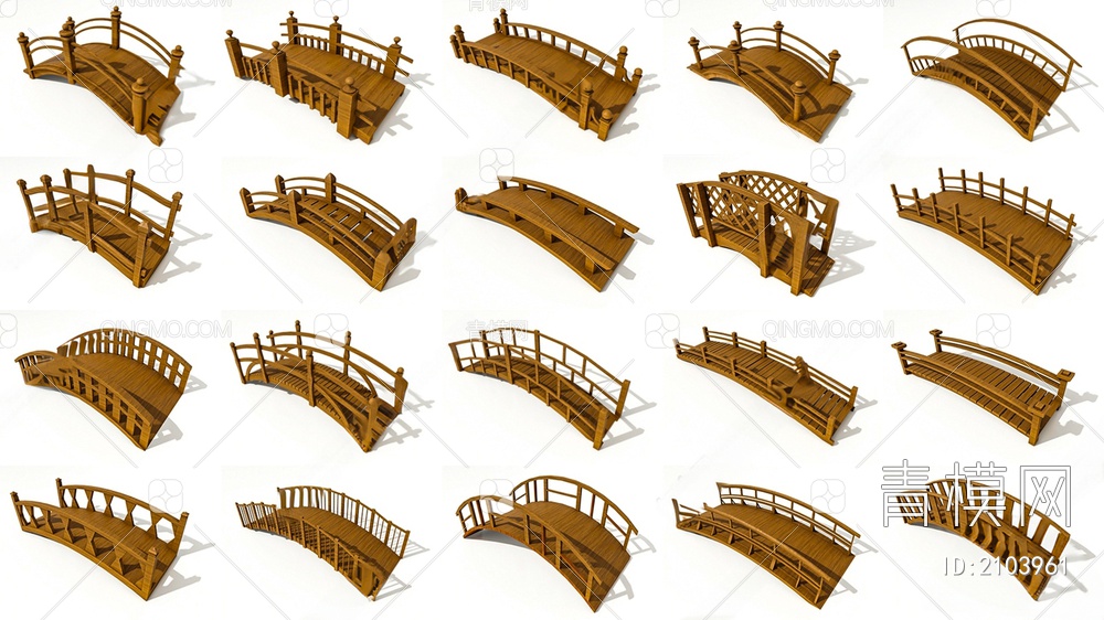 景观木桥3D模型下载【ID:2103961】