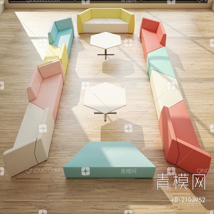 休闲沙发3D模型下载【ID:2103952】
