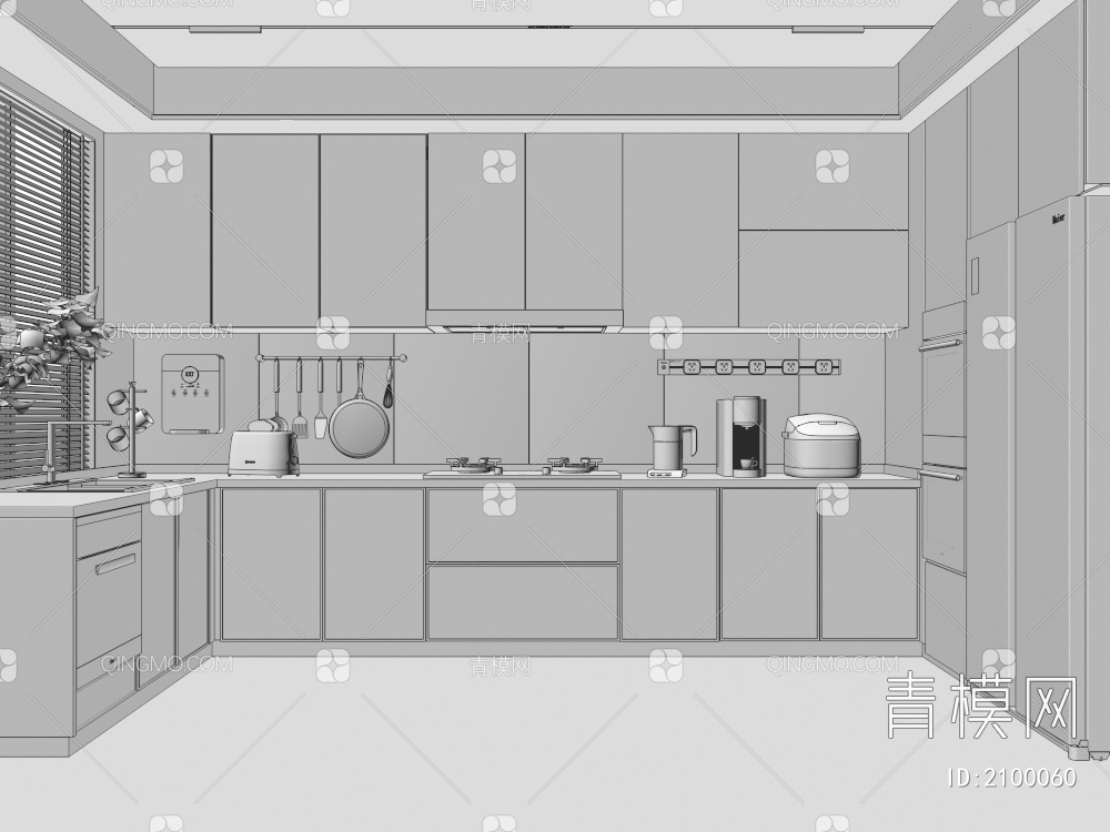 厨房3D模型下载【ID:2100060】