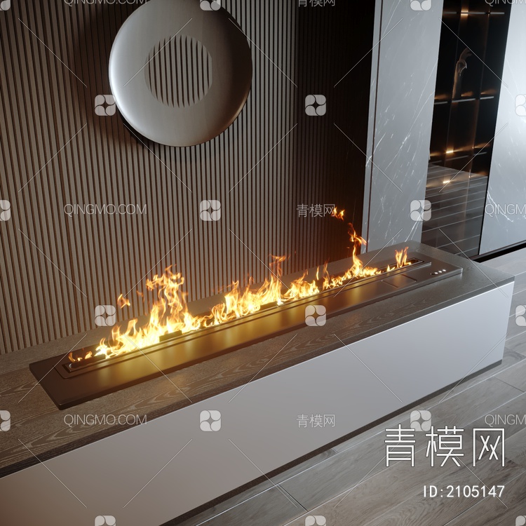 电子火焰壁炉3D模型下载【ID:2105147】