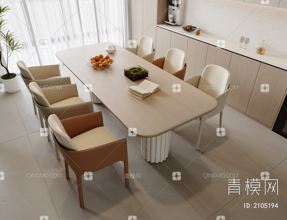 餐桌椅组合3D模型下载【ID:2105194】