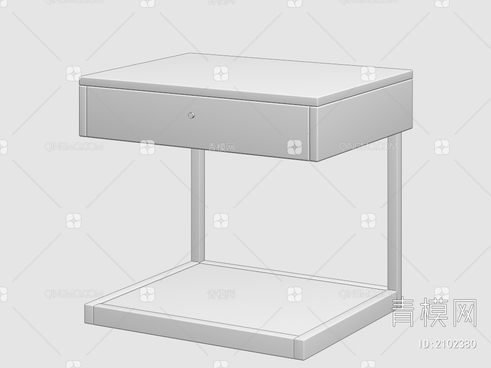 床头柜，置物柜，实木家具，边柜3D模型下载【ID:2102380】