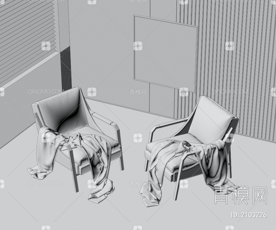 单椅3D模型下载【ID:2103226】