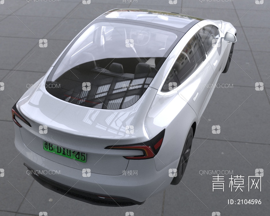 特斯拉model3新能源汽车3D模型下载【ID:2104596】