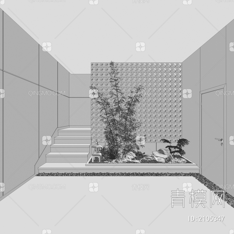 楼梯间 景观造景3D模型下载【ID:2105347】