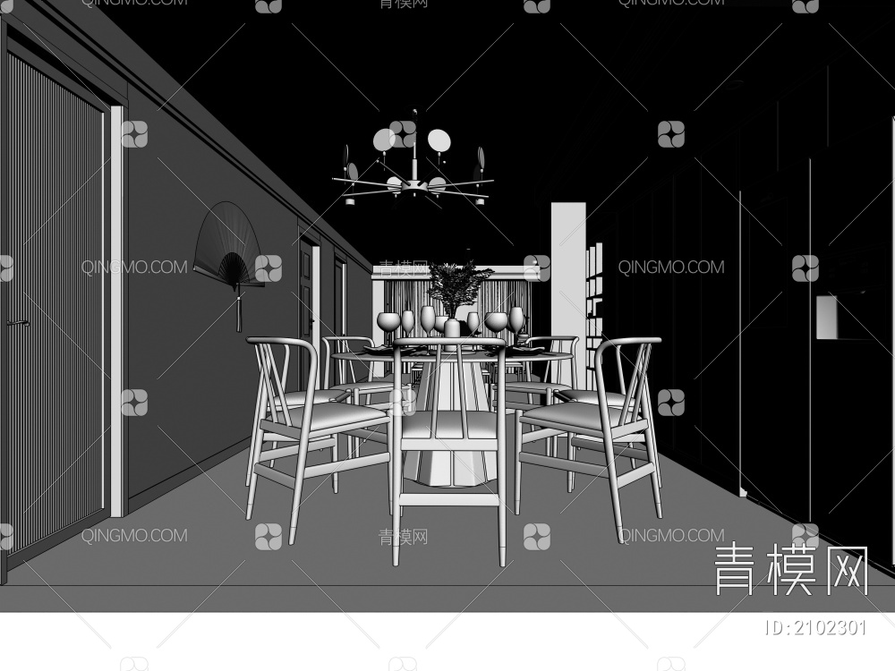餐厅3D模型下载【ID:2102301】
