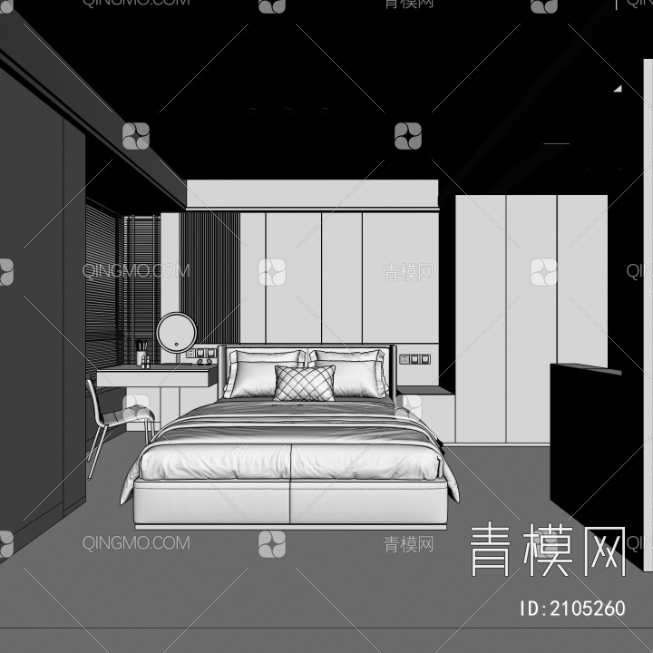 卧室3D模型下载【ID:2105260】