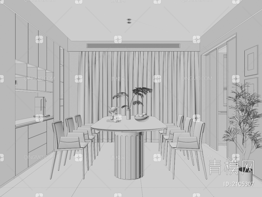 餐厅3D模型下载【ID:2105307】