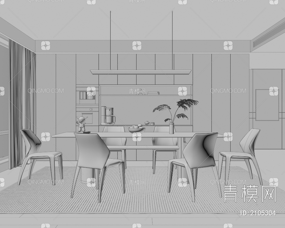 餐厅3D模型下载【ID:2105304】