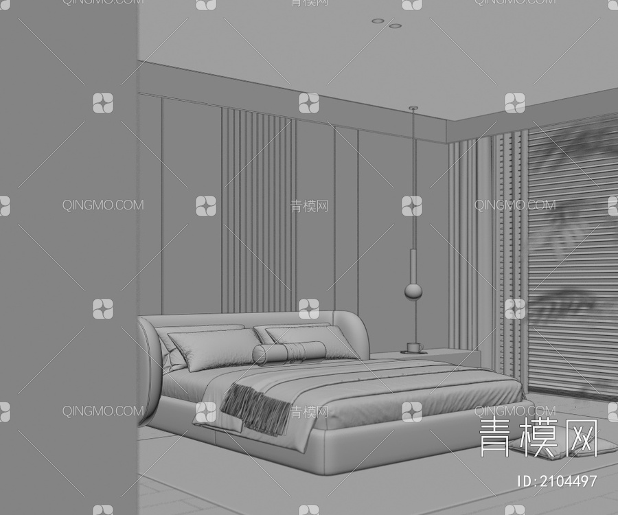 家居卧室3D模型下载【ID:2104497】