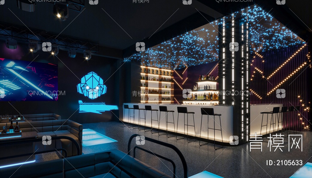 酒吧3D模型下载【ID:2105633】
