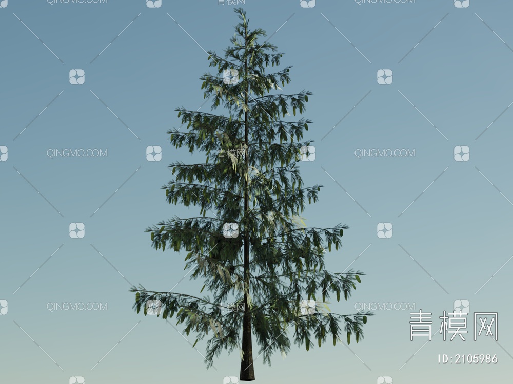 绿色植物 乔木树3D模型下载【ID:2105986】