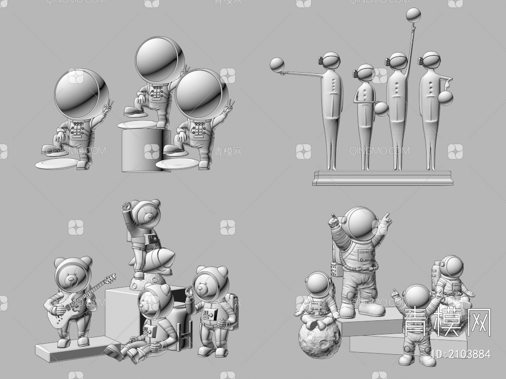 雕塑 玩偶 手办 公仔摆件3D模型下载【ID:2103884】