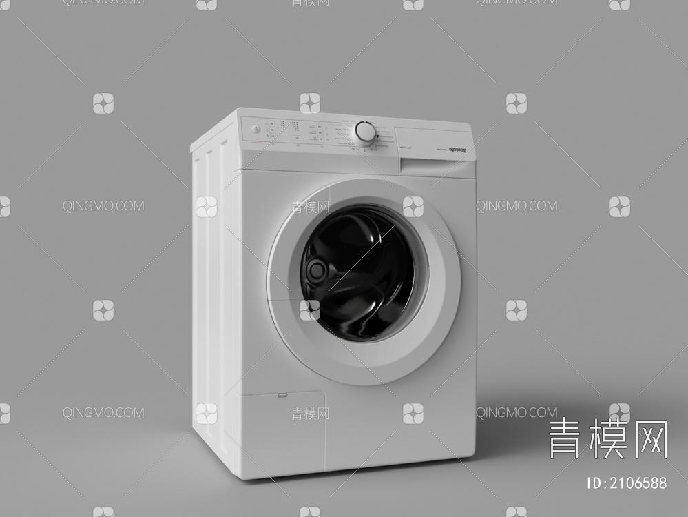 白色洗衣机3D模型下载【ID:2106588】