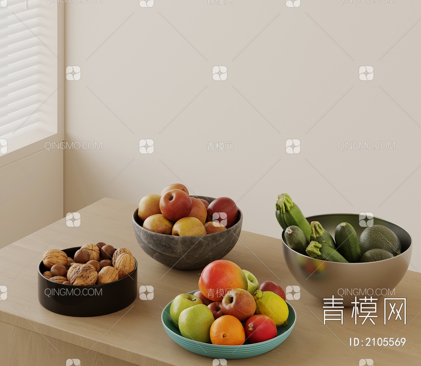 水果 蔬菜3D模型下载【ID:2105569】