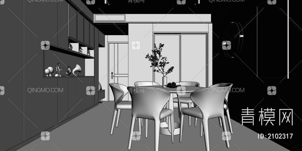 客餐厅3D模型下载【ID:2102317】