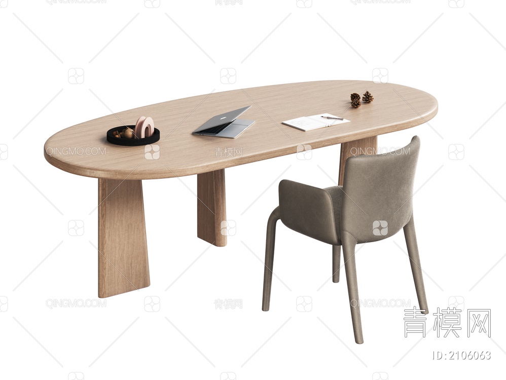 书桌椅3D模型下载【ID:2106063】