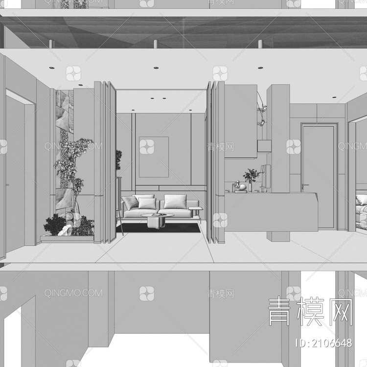 家居起居室3D模型下载【ID:2106648】