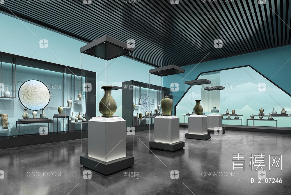 陶瓷博物馆 展厅3D模型下载【ID:2107246】
