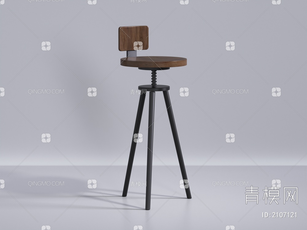 单椅，椅子，高脚椅，吧台椅3D模型下载【ID:2107121】