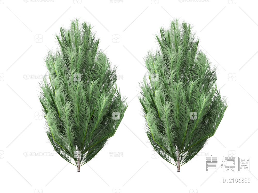 绿色植物 乔树3D模型下载【ID:2106835】