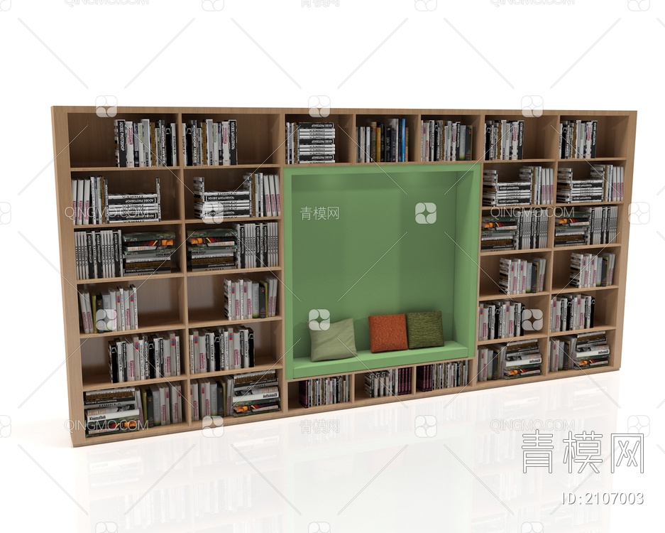 书柜 书架 矮柜3D模型下载【ID:2107003】